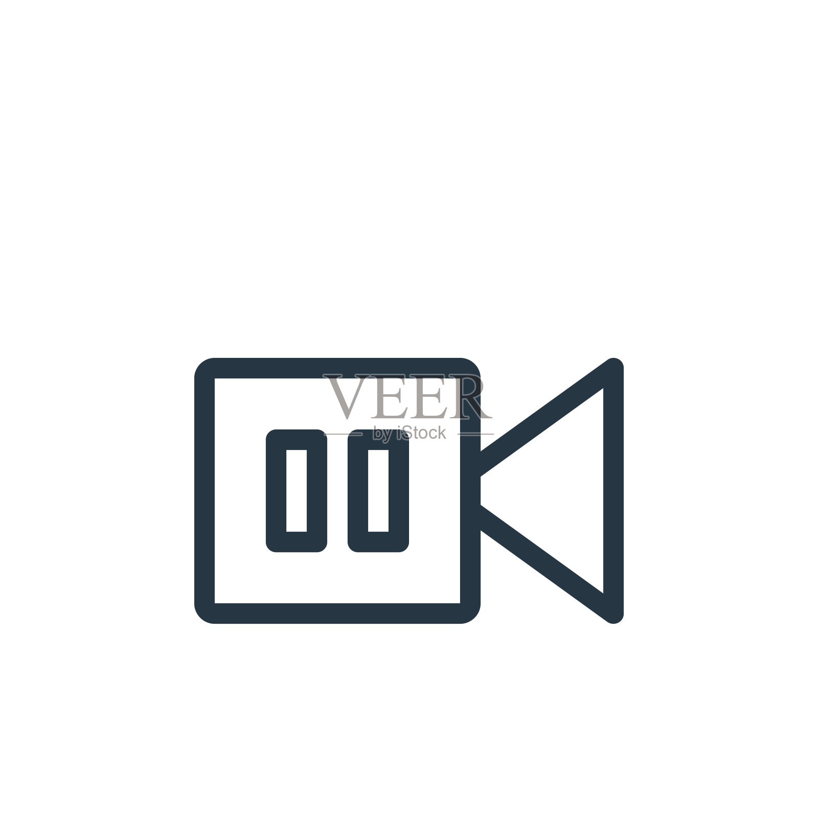 相机记录器图标向量从购物概念。细线插图的相机记录仪可编辑的笔触。相机记录线性标志，用于web和移动应用程序，标志，印刷媒体。图标素材