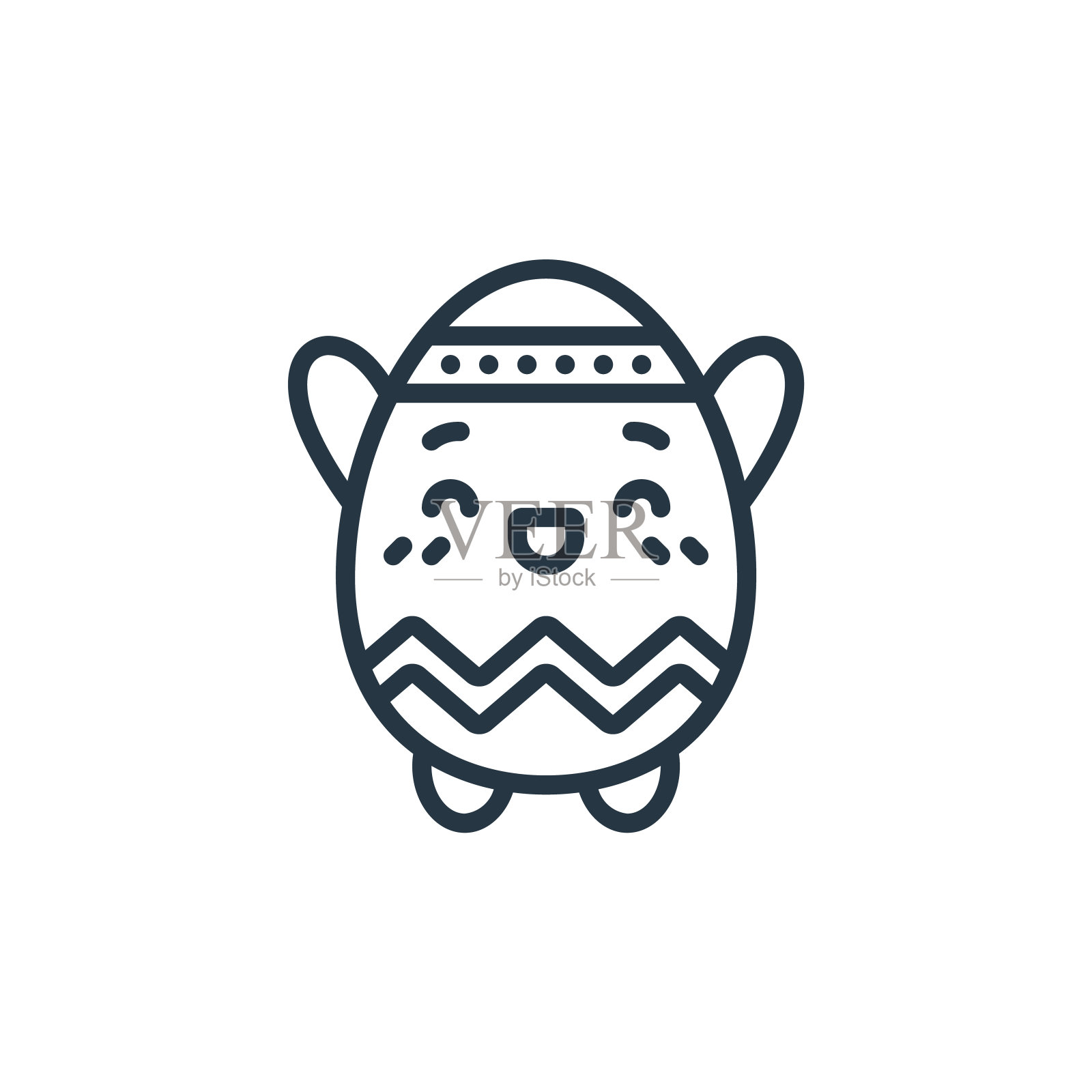 彩蛋图标矢量从复活节头像的概念。细线插图鸡蛋可编辑的笔触。鸡蛋线性标志，用于web和移动应用程序，标志，印刷媒体。插画图片素材