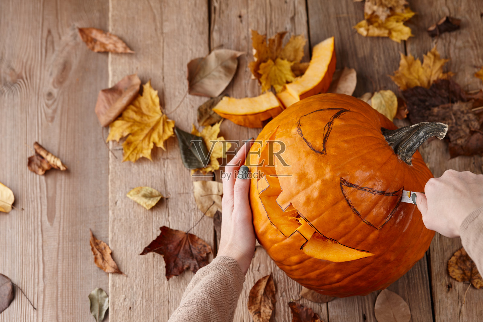 万圣节的恐怖南瓜杰克照片摄影图片