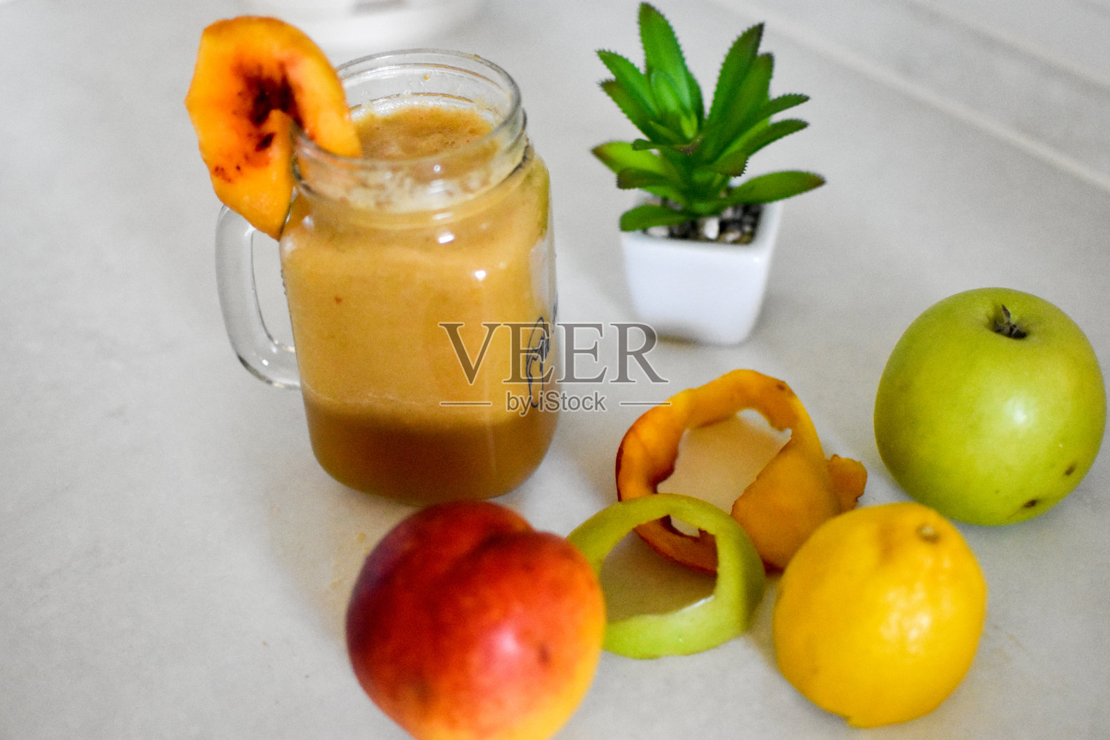 混合水果冰沙照片摄影图片