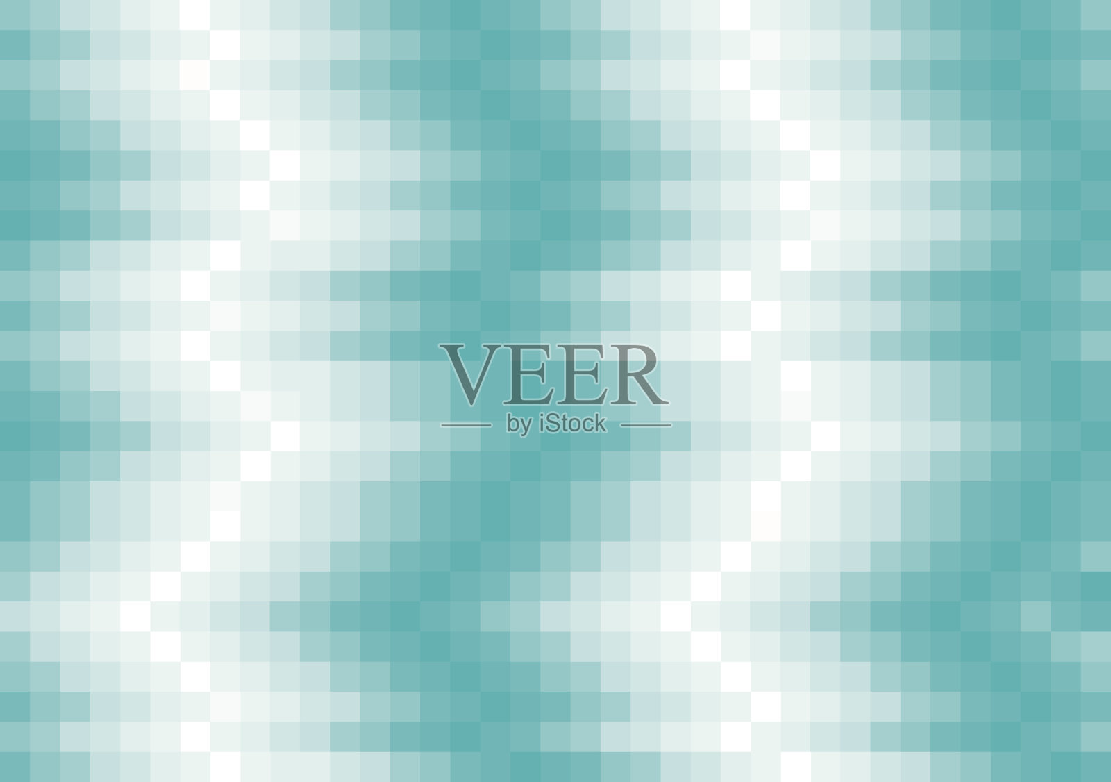 绿蓝色像素抽象背景，矢量插图插画图片素材