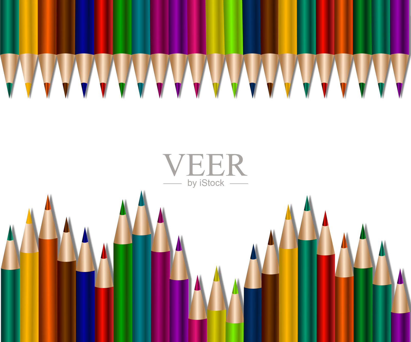 彩色铅笔背景插画图片素材