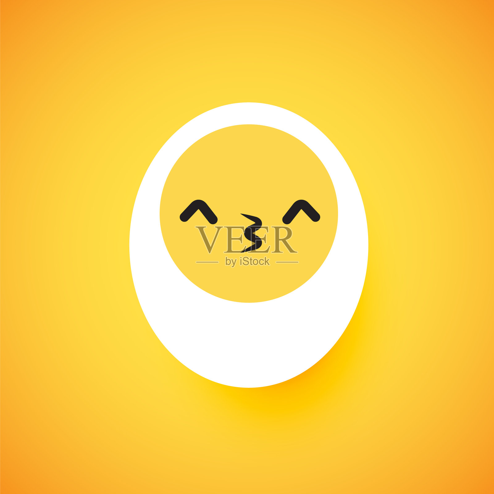 可爱的蛋表情脸，矢量插图插画图片素材