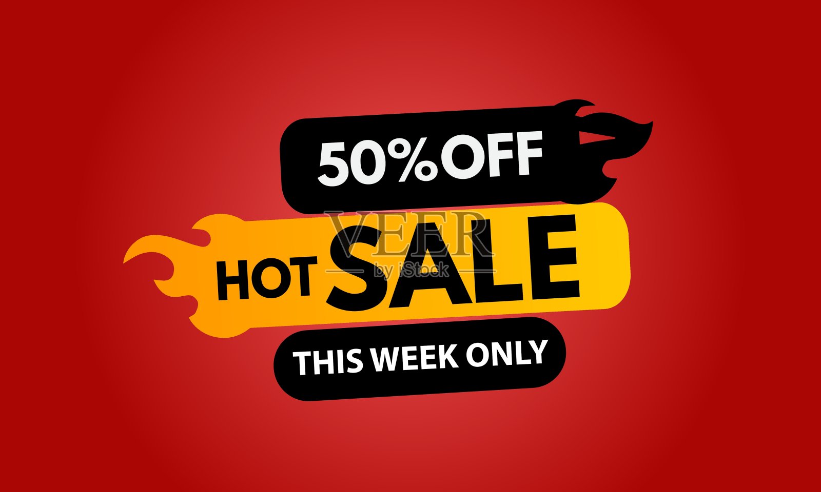 热销售价格提供交易矢量横幅模板设计元素图片