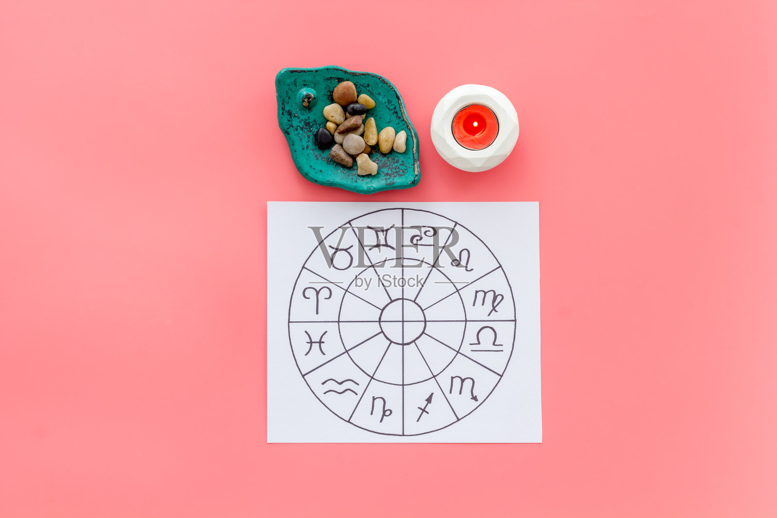 工作场所的黄道十二宫符号照片摄影图片