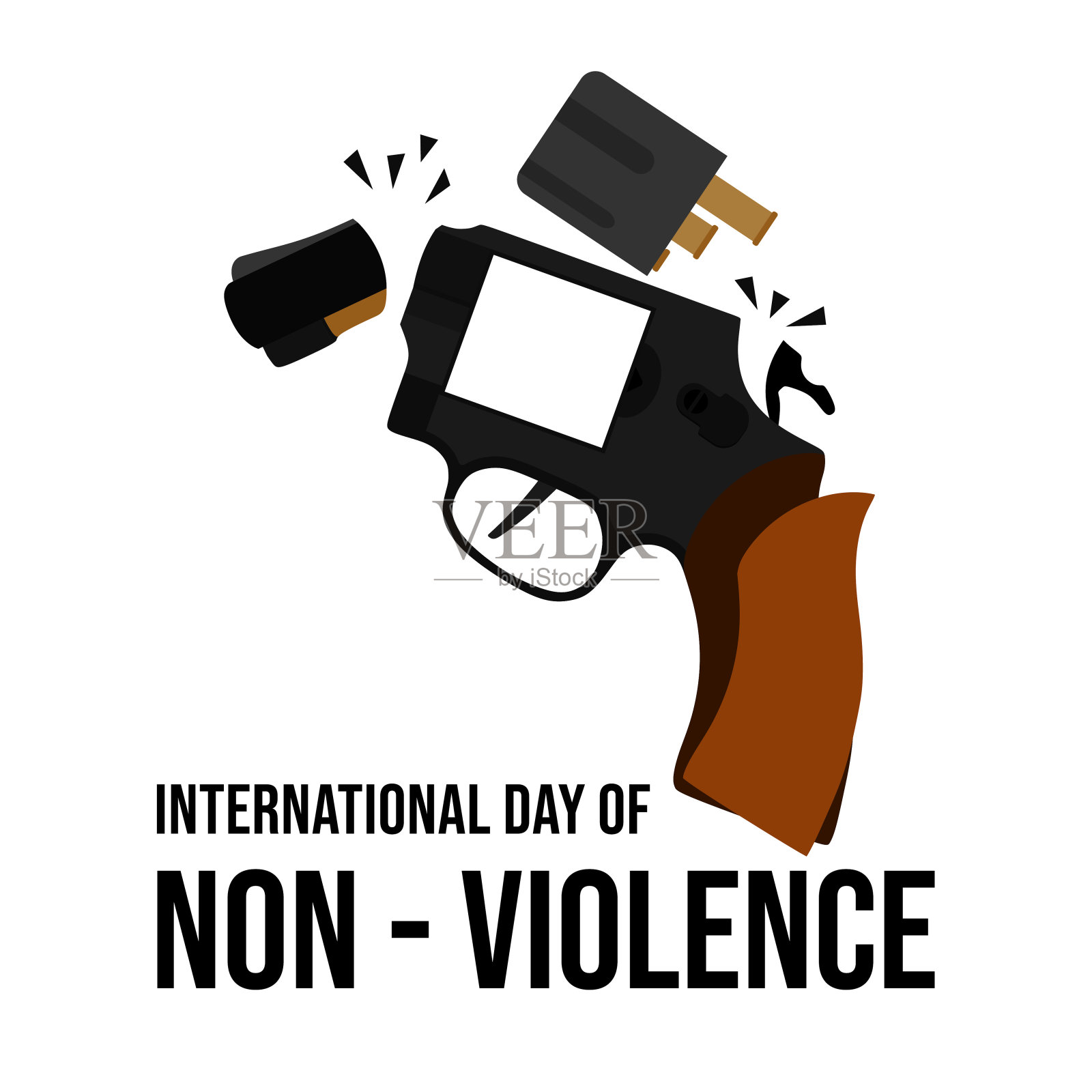 国际非暴力日设计元素图片