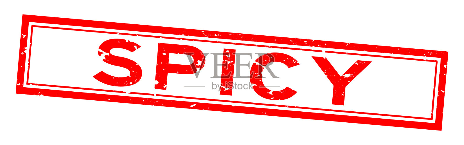 垃圾红色辛辣字方形橡胶印章印章上的白色背景插画图片素材