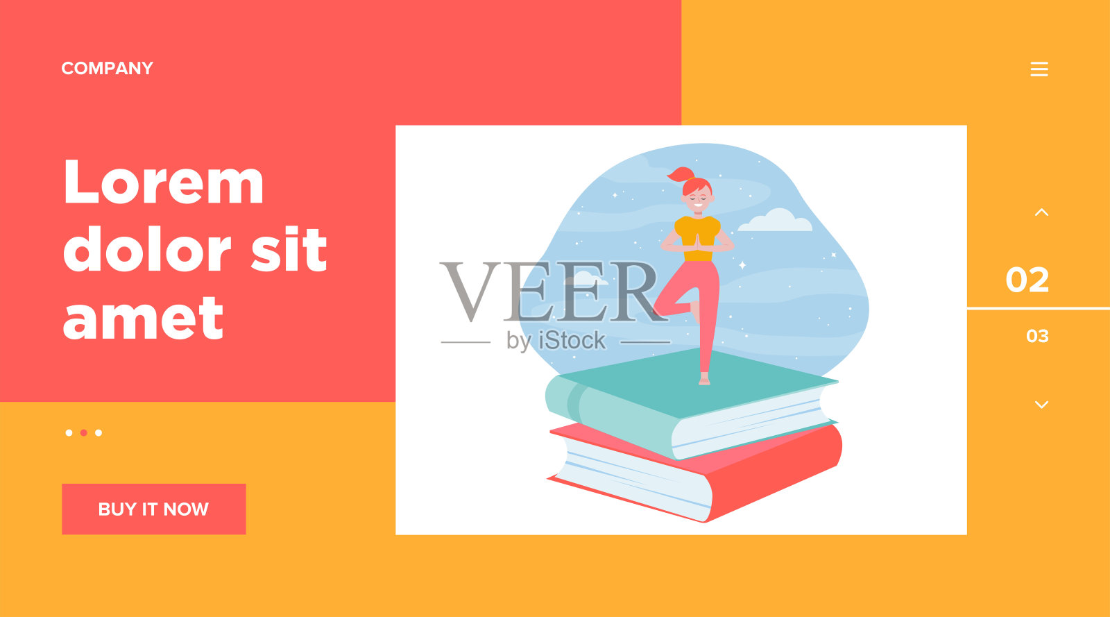 做瑜伽的快乐学生女孩设计模板素材