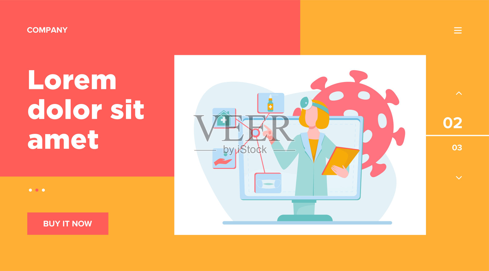 医生建议隔离插画图片素材