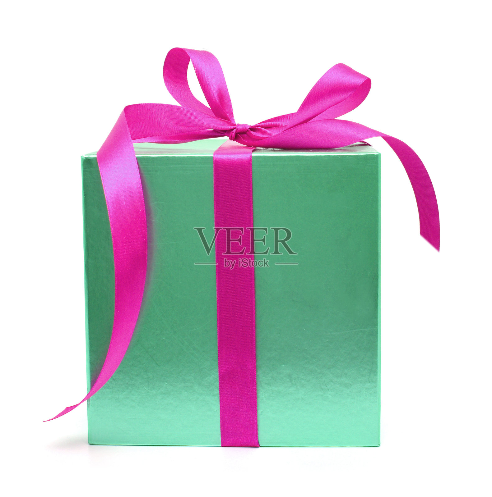 白色上有粉红色蝴蝶结的礼盒照片摄影图片