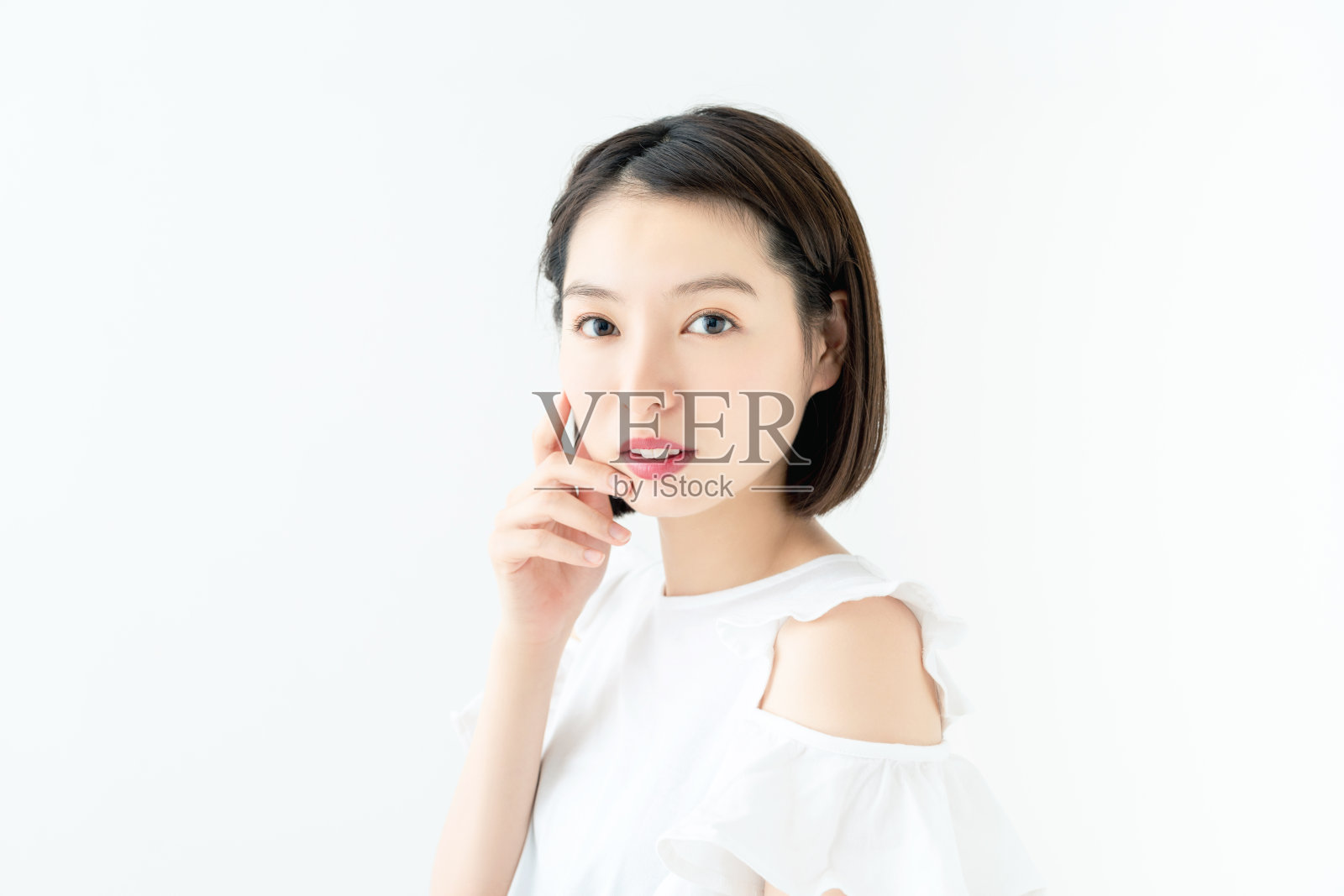 年轻亚洲女性的美丽观念。照片摄影图片