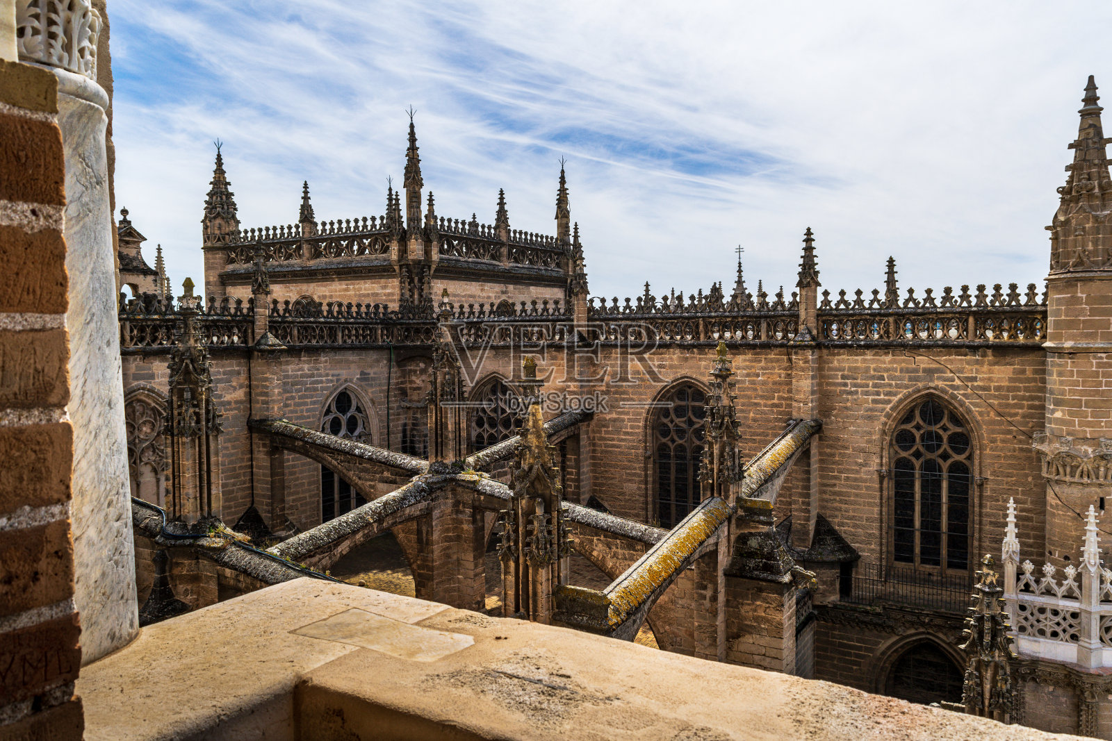 塞维利亚大教堂的建筑支柱照片摄影图片