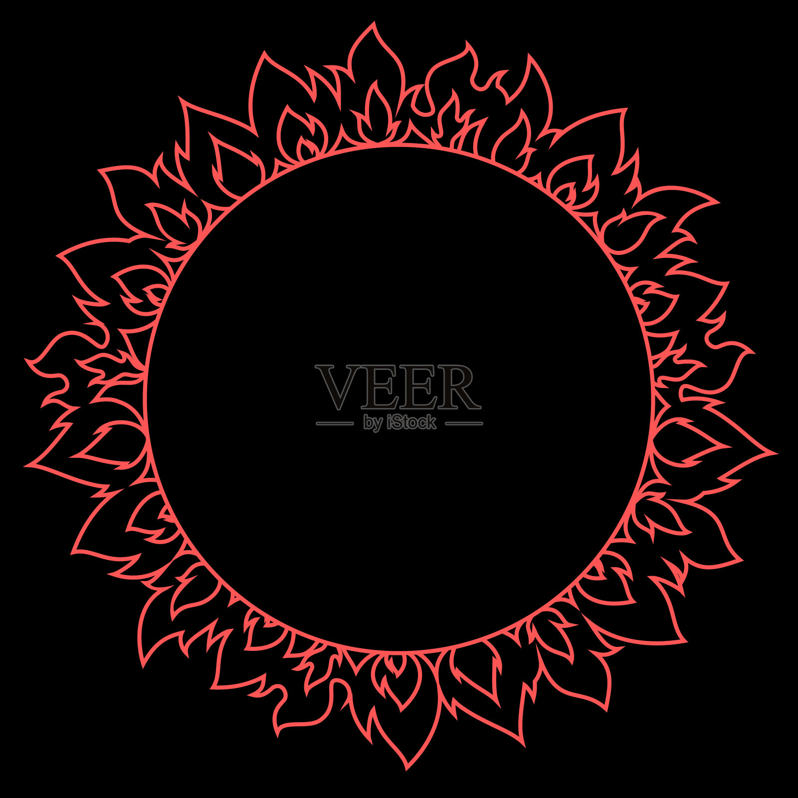 火轮框架。矢量插图。设计元素图片