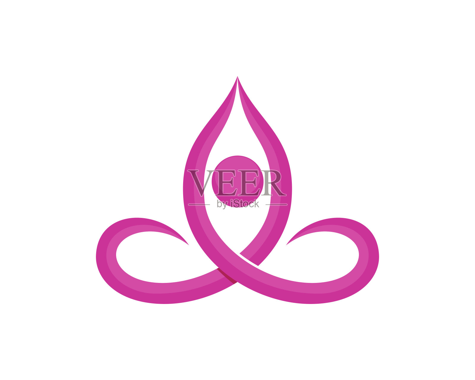 抽象的瑜伽人用紫色的颜色插画图片素材