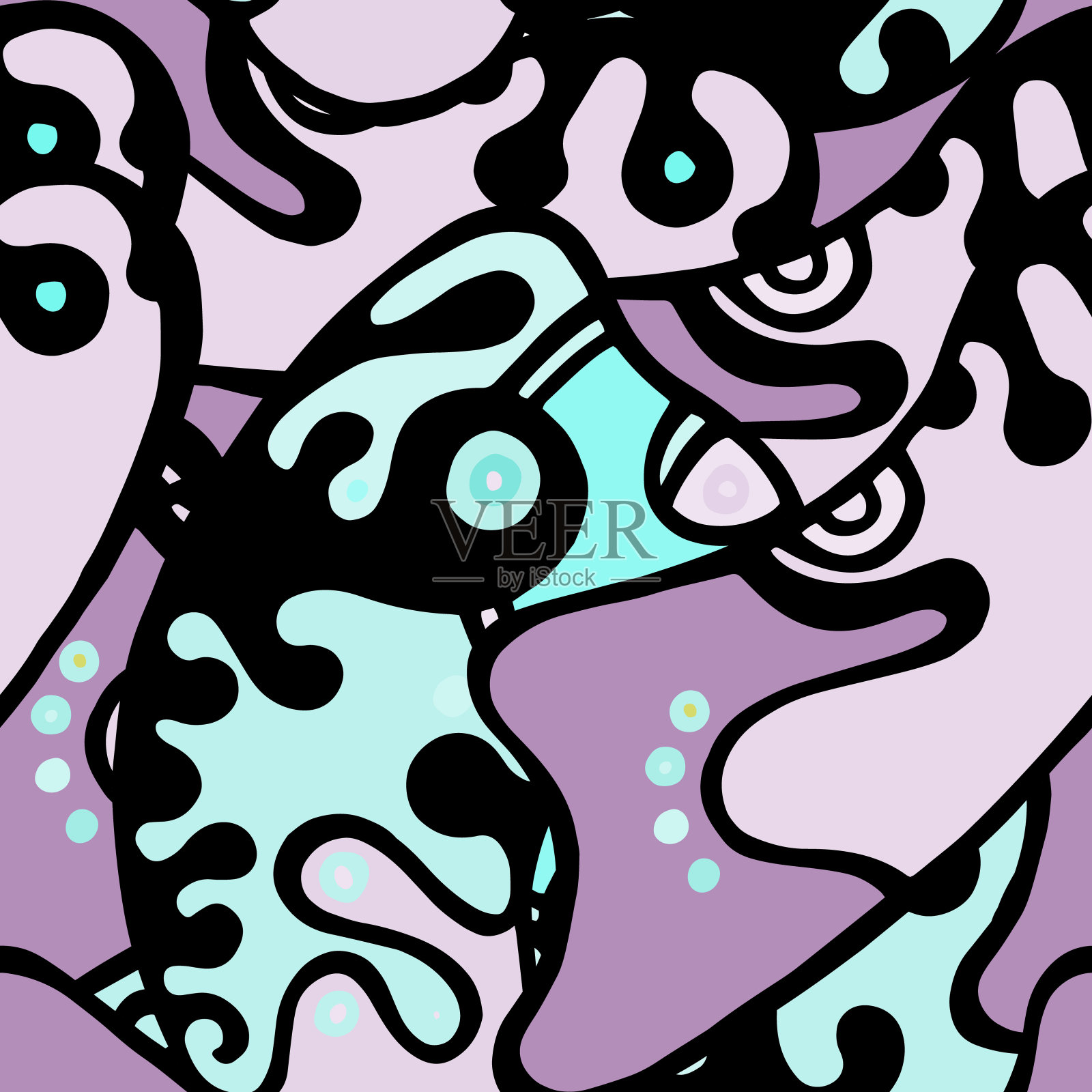 迷幻打印。插画图片素材