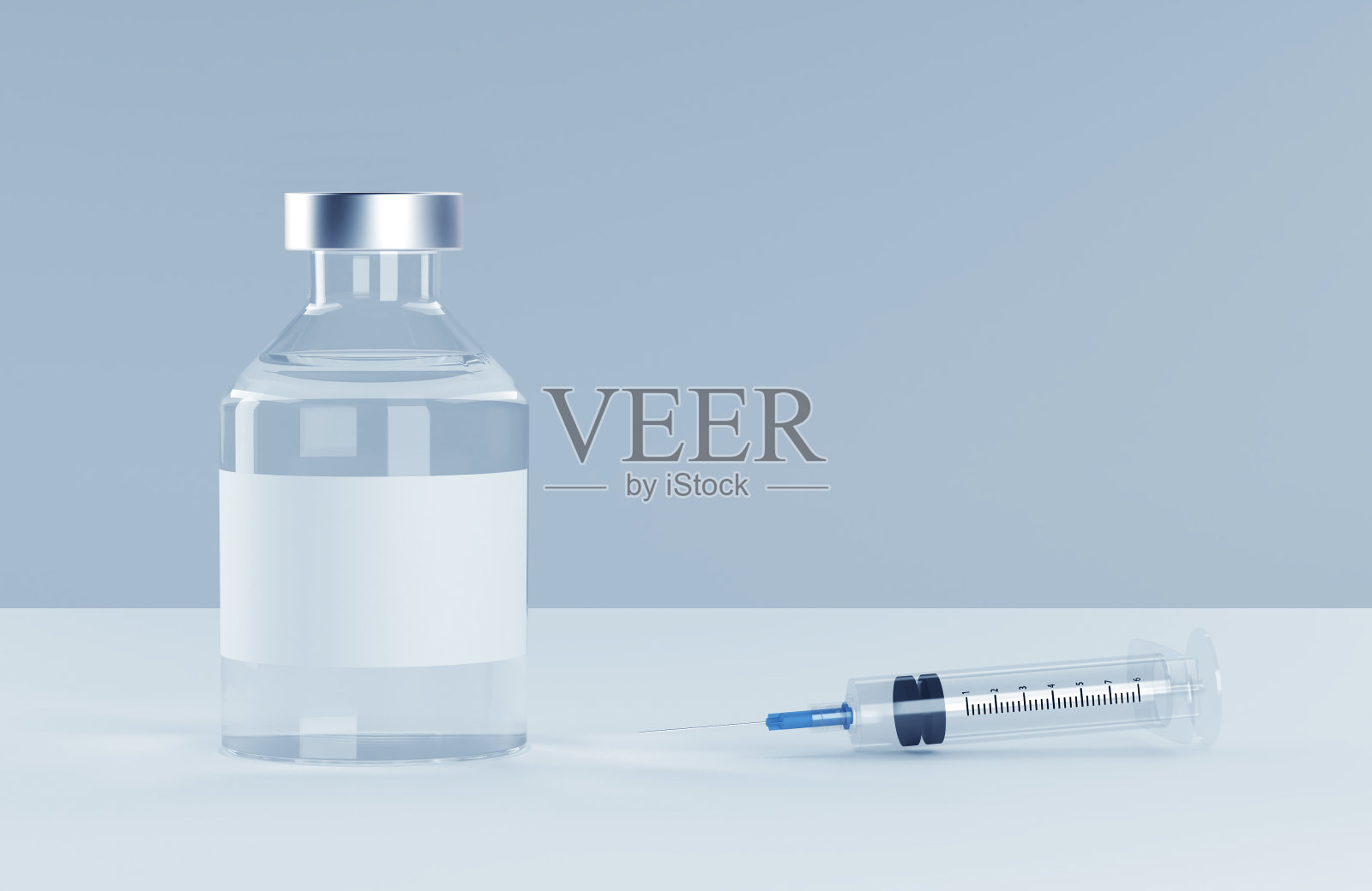 用注射器和安瓿研制冠状病毒疫苗照片摄影图片