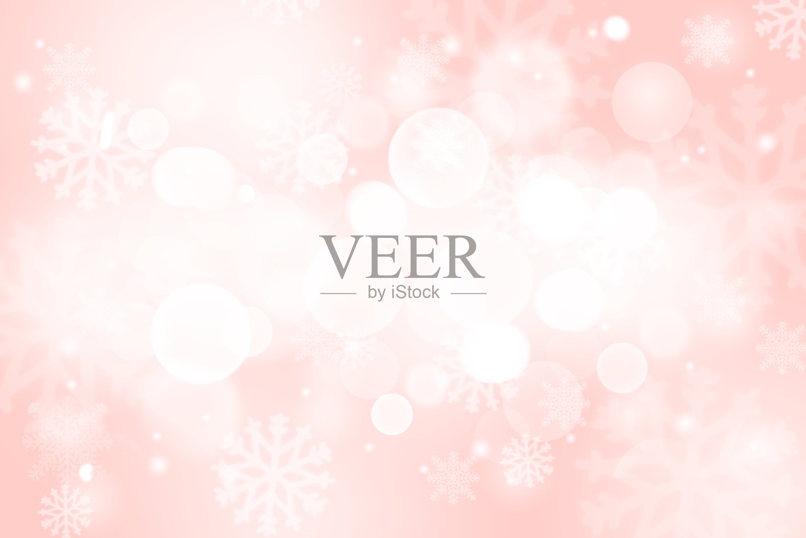 粉色粉彩抽象圣诞背景与雪花白色散景星星模糊美丽闪亮的光，用于卡片新年壁纸背景照片摄影图片