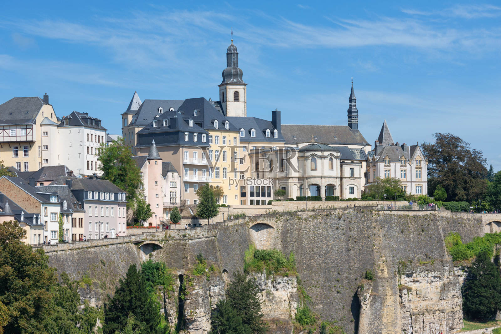 卢森堡市，卢森堡大公国的首都照片摄影图片