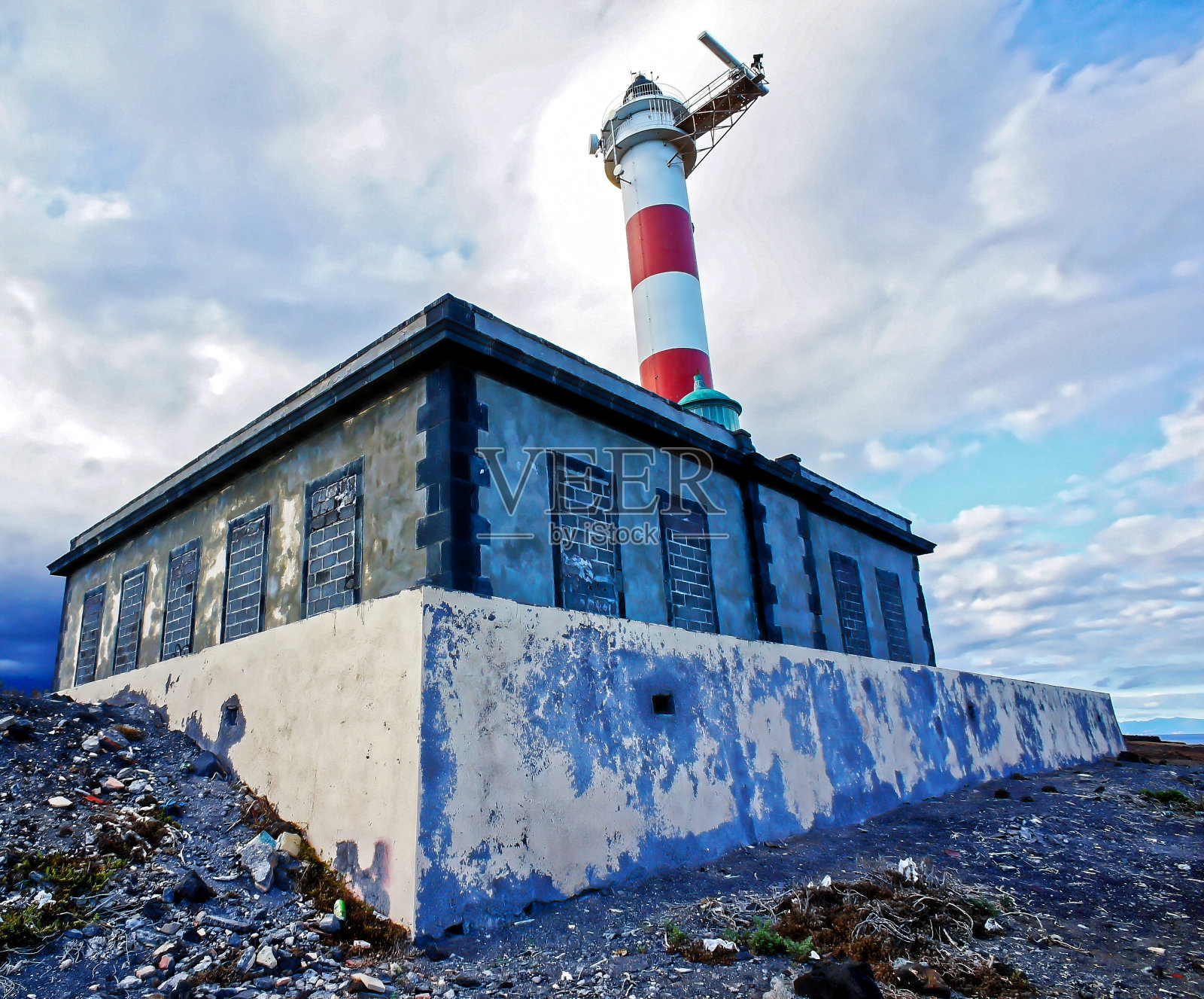 红白灯塔照片摄影图片