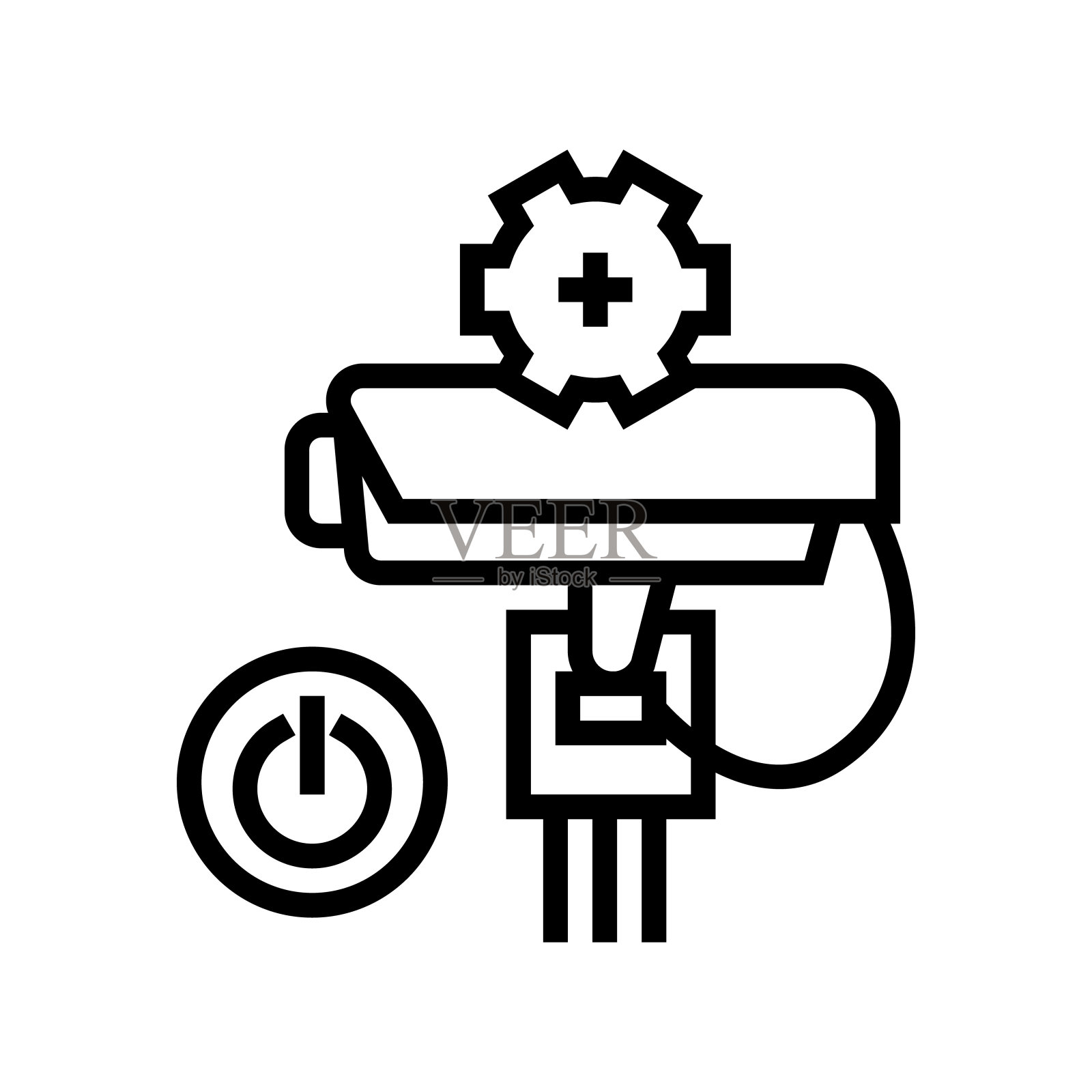 电气连接线图标矢量插图插画图片素材