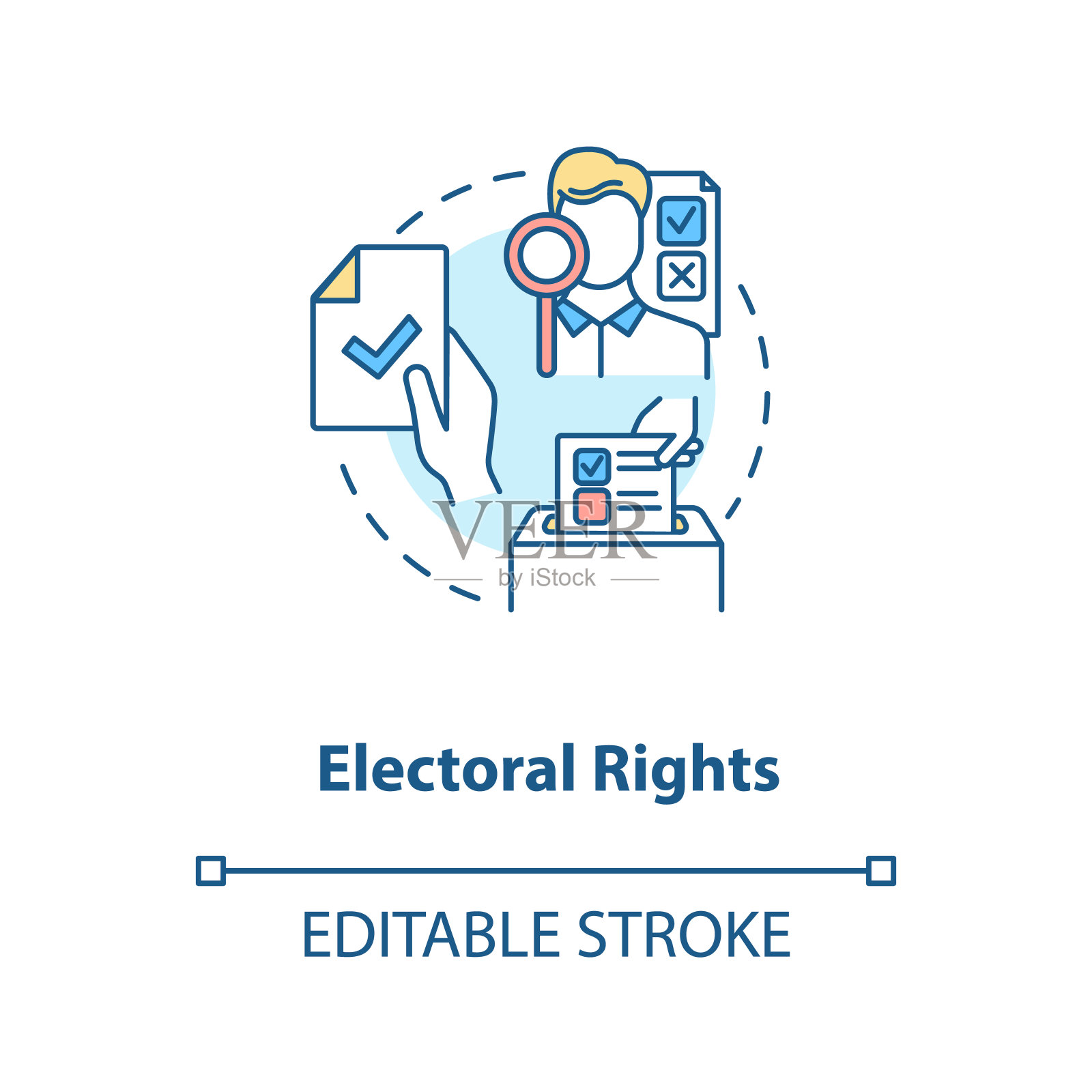 选举权利概念图标插画图片素材