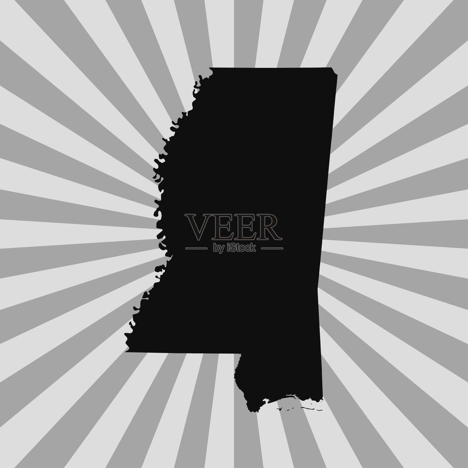 密西西比地图插画图片素材