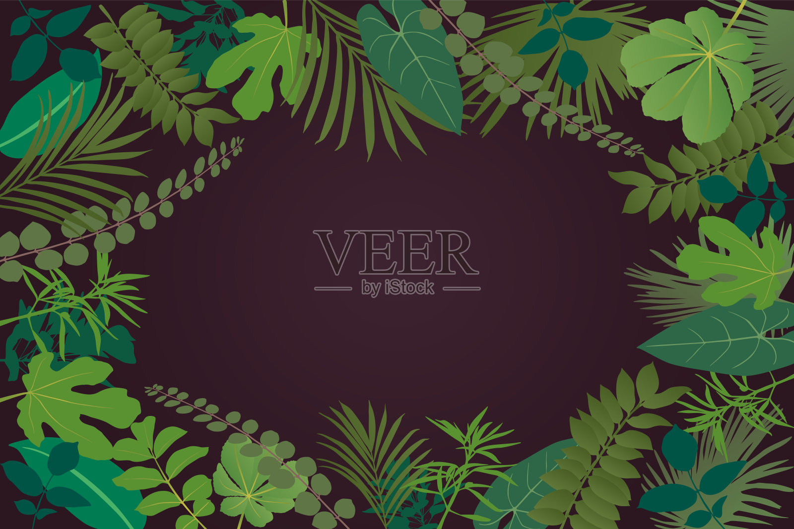 白色的背景被不同的纸包围着，写着关于自然主题的信息。插画图片素材