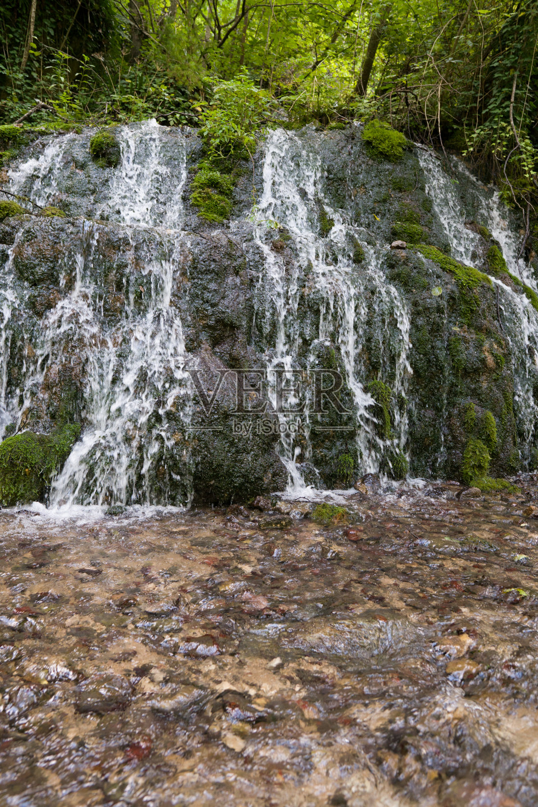 美丽的瀑布在塔拉山塞尔维亚照片摄影图片