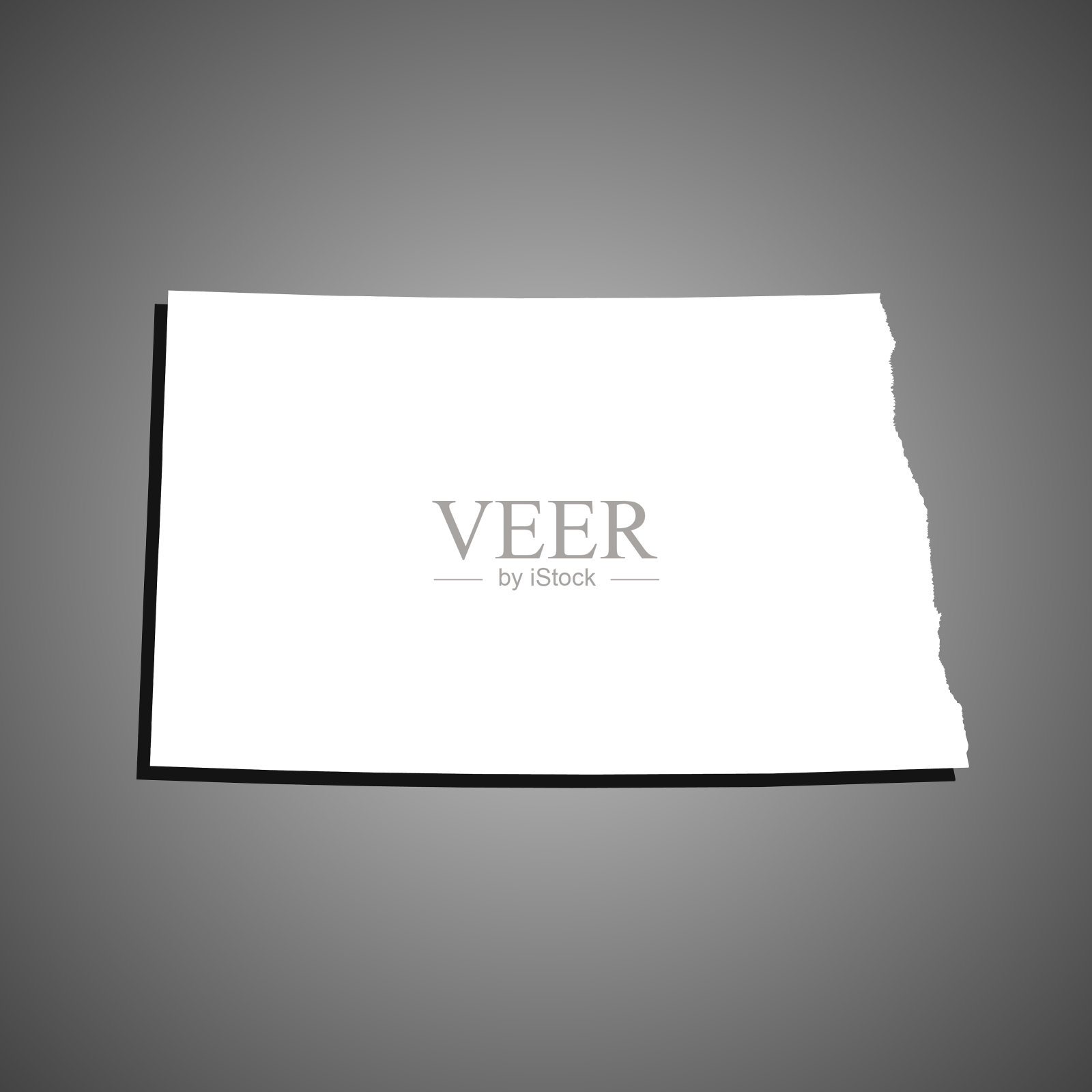 北达科他州地图插画图片素材