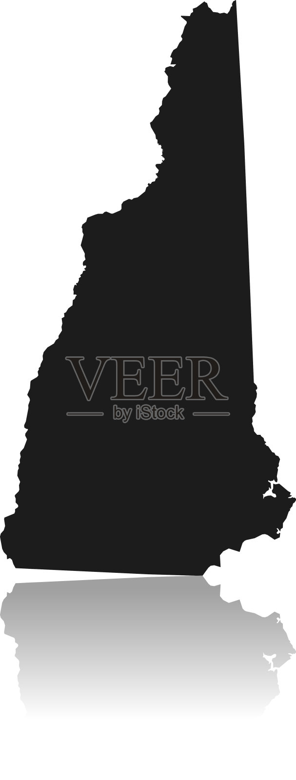 新罕布什尔地图插画图片素材