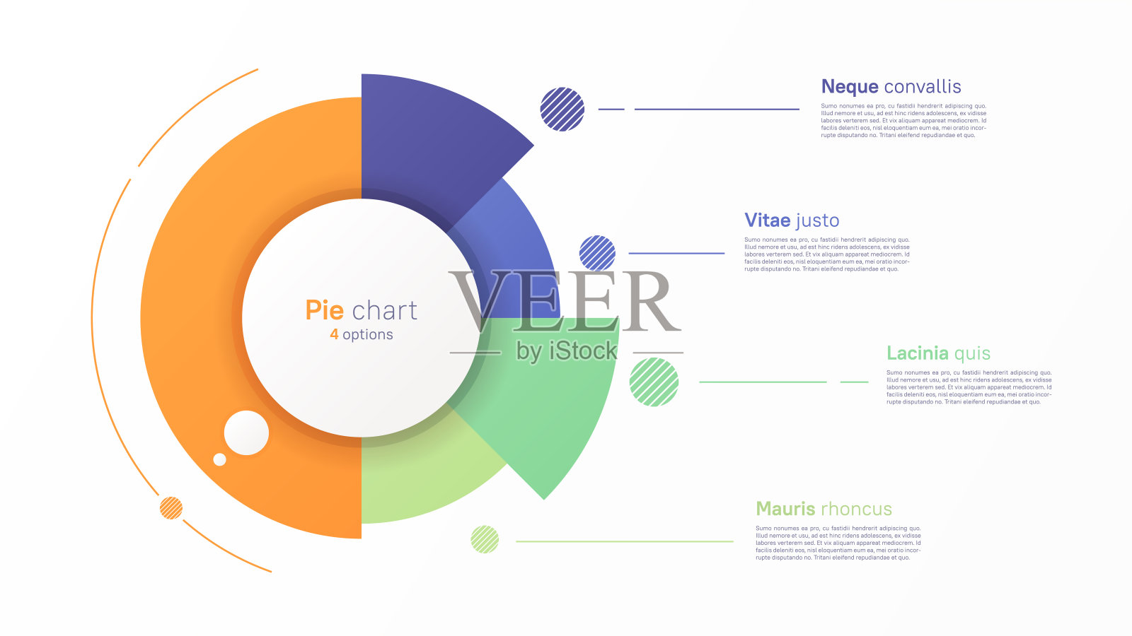 矢量圆图表设计，现代模板创建信息图，演示，报告，可视化设计模板素材