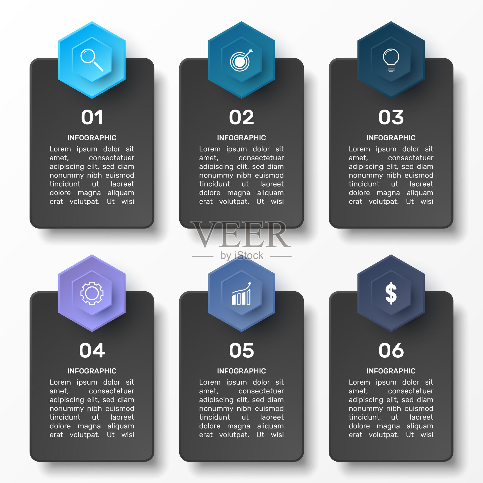 矢量3D信息图模板的展示。业务数据可视化。抽象的元素。信息图表的创意概念。插画图片素材