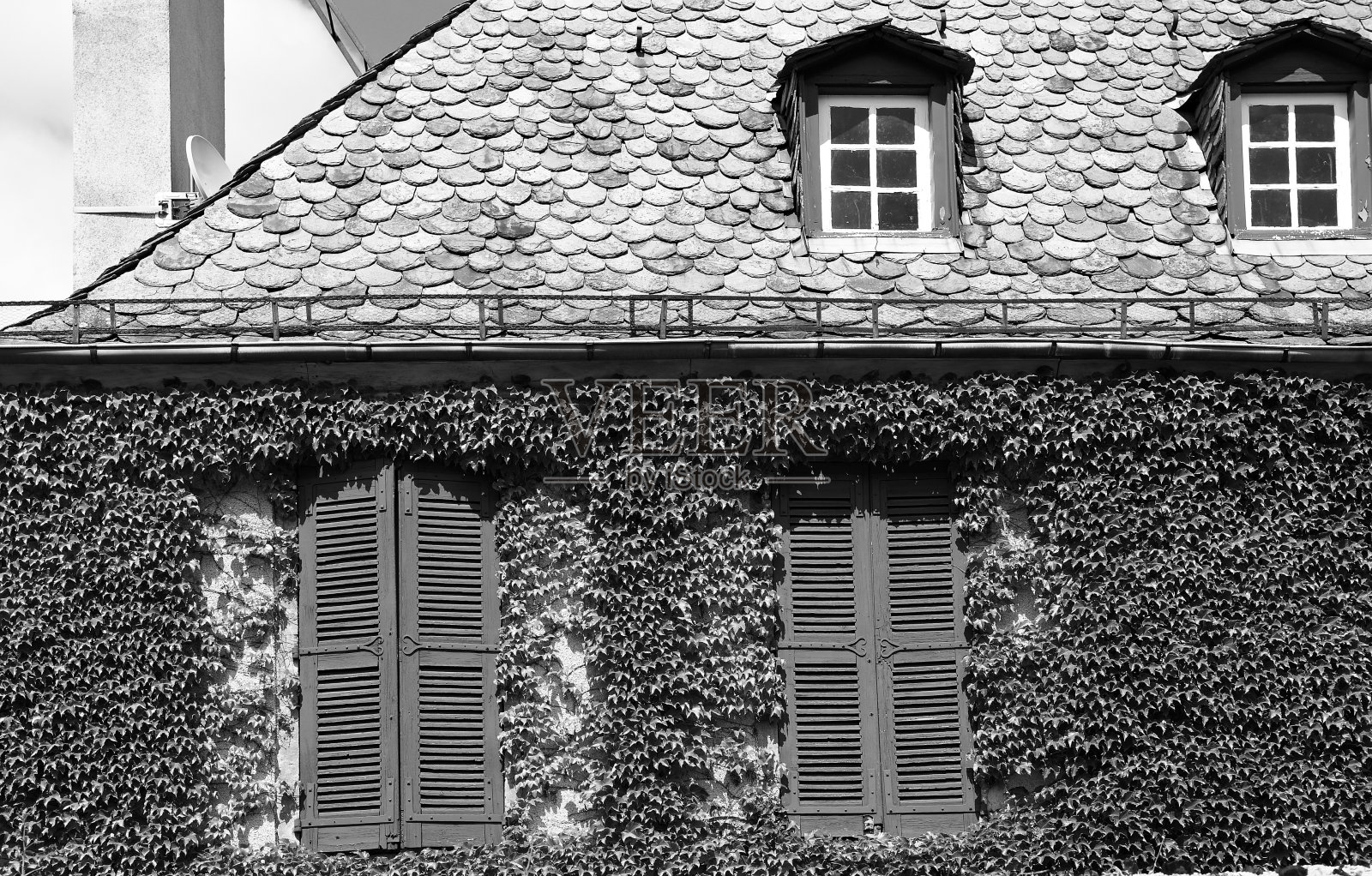 法国的废弃房屋照片摄影图片