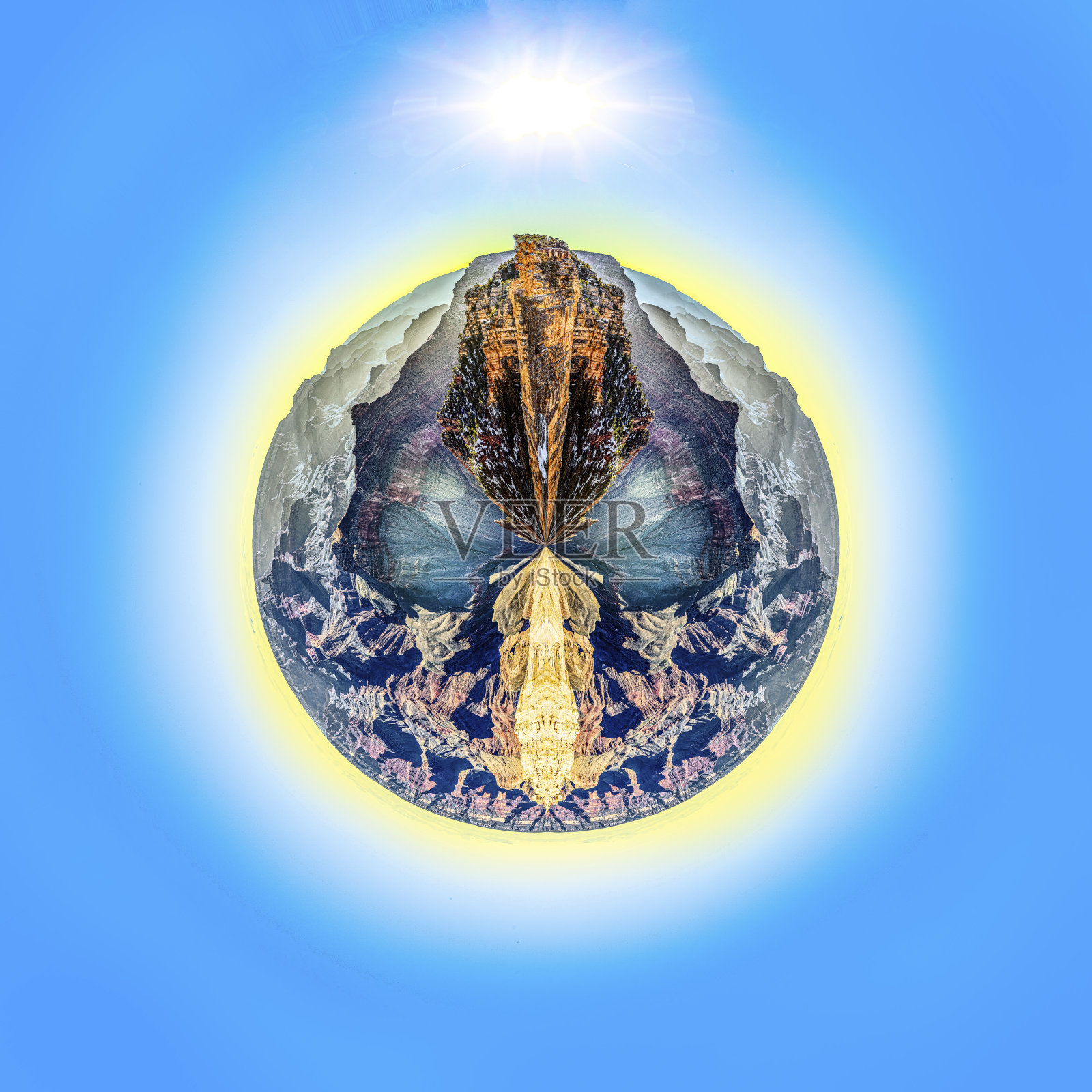 以小行星的方式观看大峡谷照片摄影图片