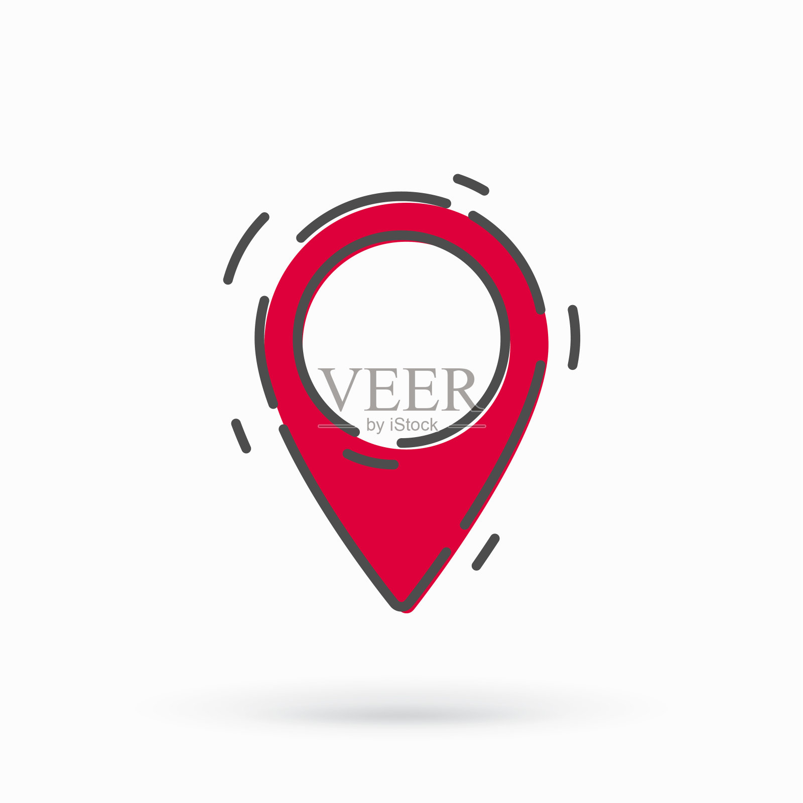 定位gps引脚。矢量图插画图片素材