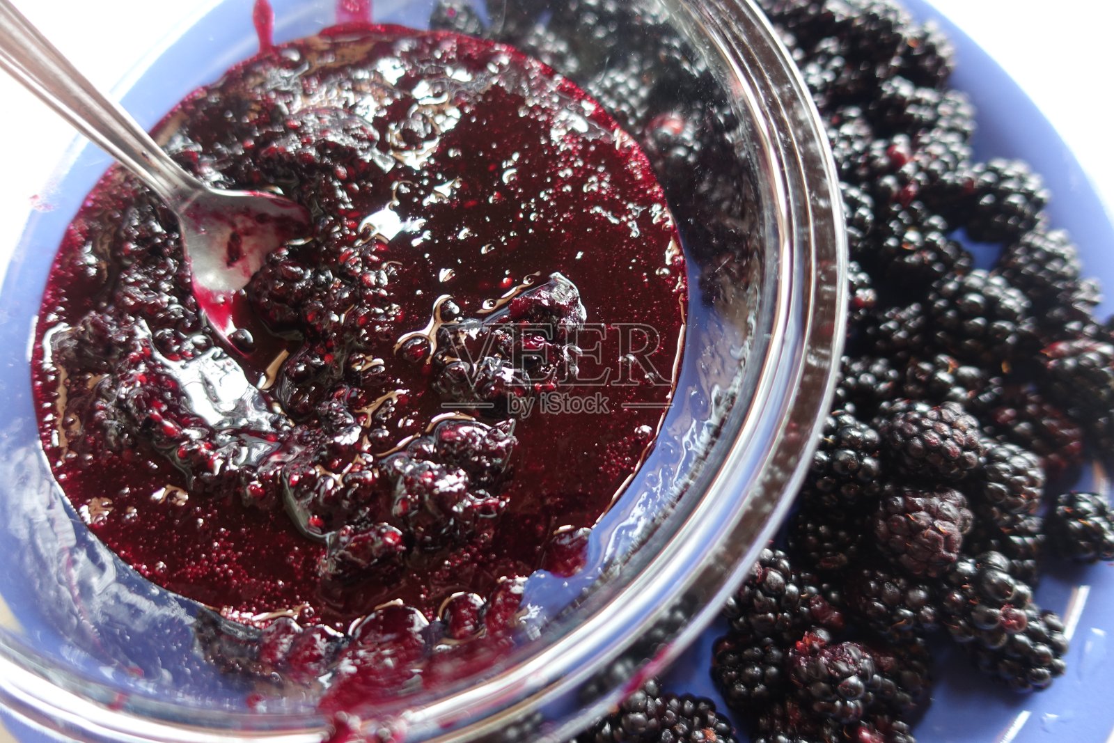 野黑莓果酱自制果酱照片摄影图片