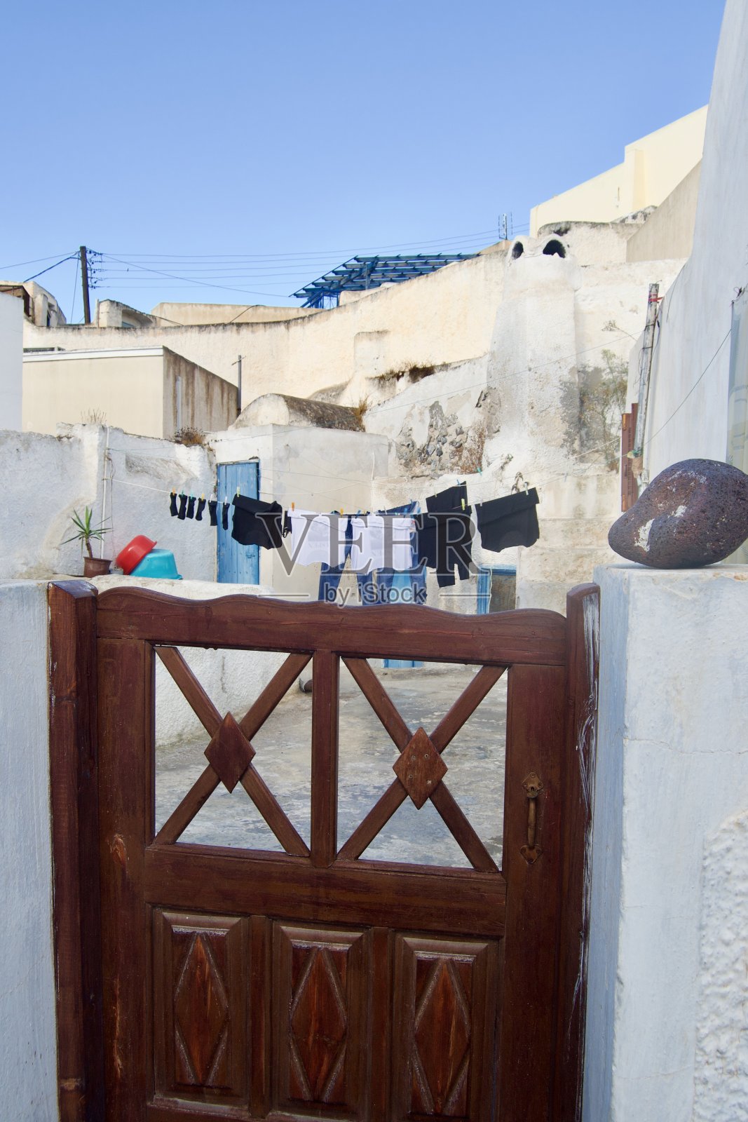 Megalochori圣托里尼岛照片摄影图片