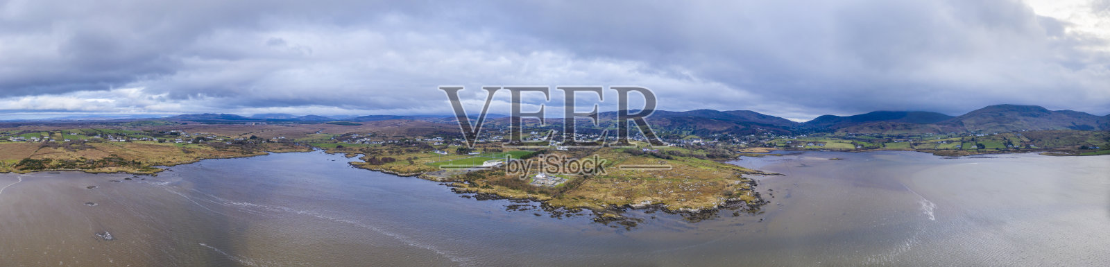鸟瞰图的阿达拉县多尼戈尔-爱尔兰照片摄影图片