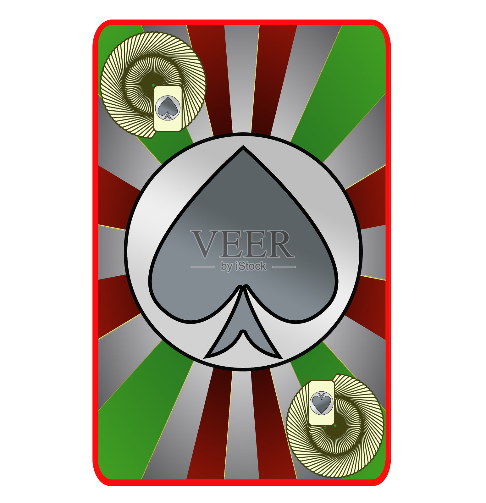 名片图标。玩扑克牌。极简主义的概念。插画图片素材