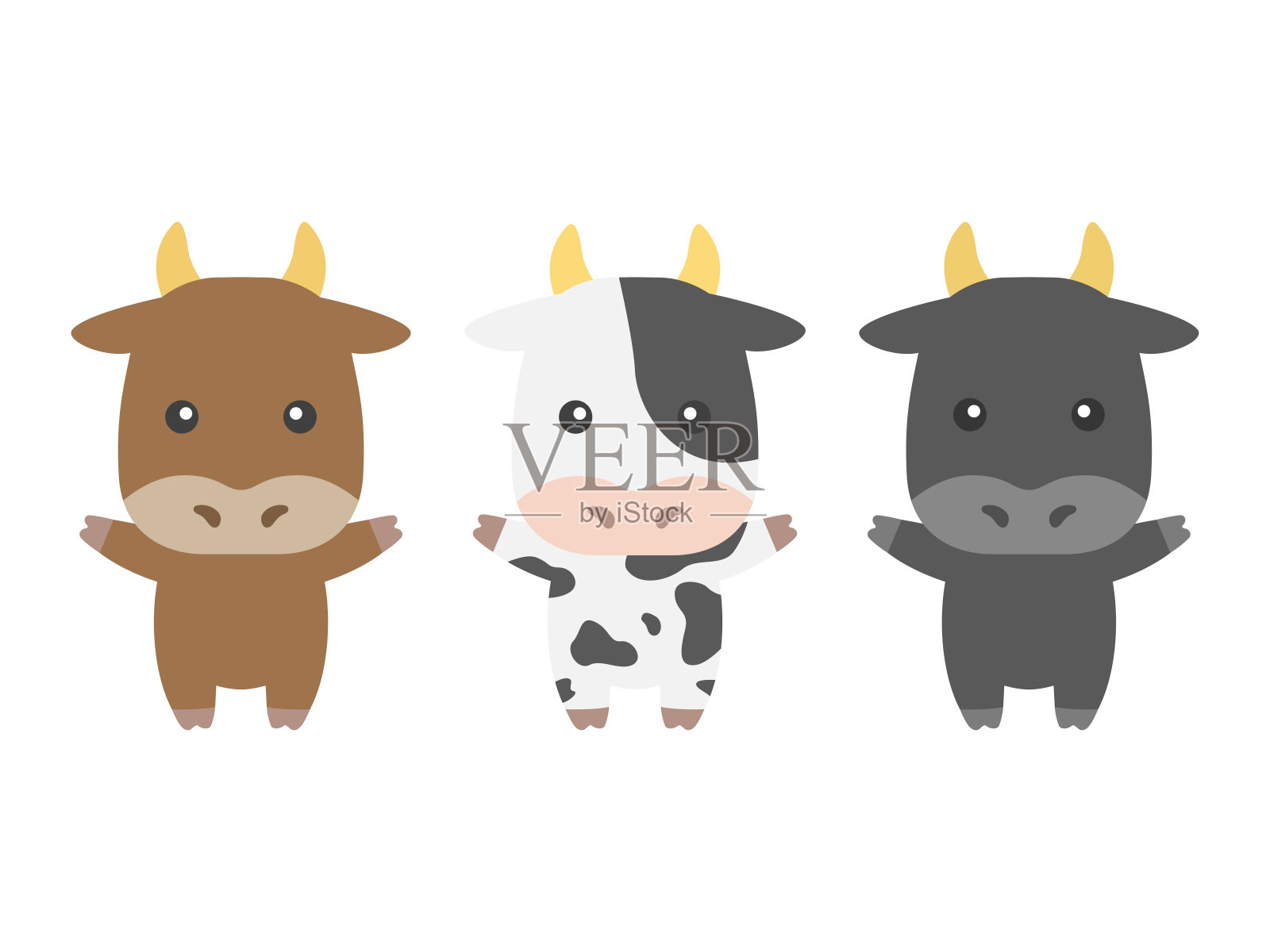 牛的性格设计元素图片