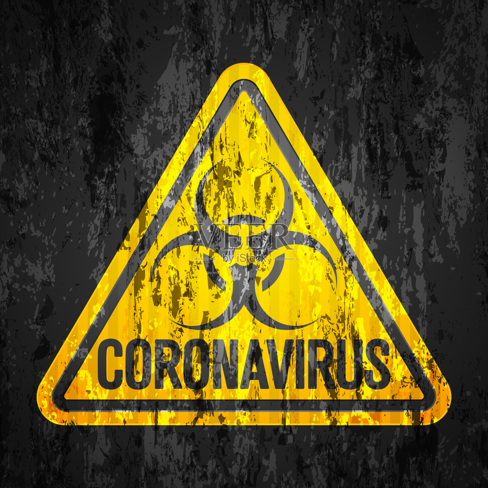 冠状病毒路标背景插画图片素材