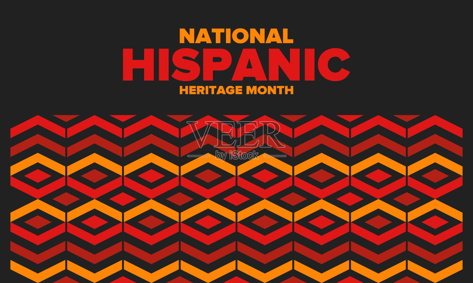 9月和10月的全国拉美裔传统月。西班牙和拉丁美洲文化。庆祝每年在美国。海报、卡片、横幅和背景。矢量图插画图片素材