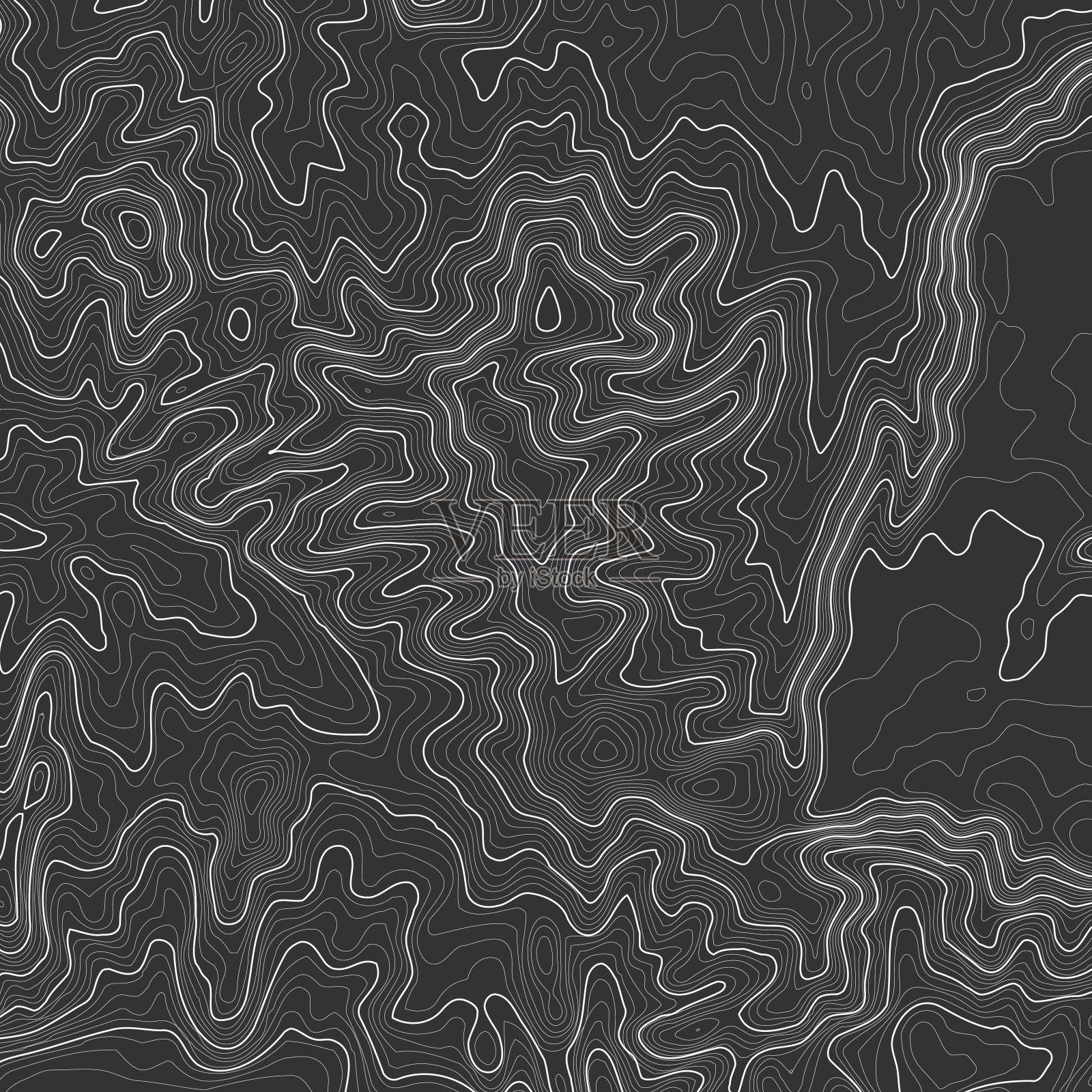 地形图背景，有复制空间。地形图等高线背景图，地理网格抽象矢量图。山地徒步旅行路线。插画图片素材