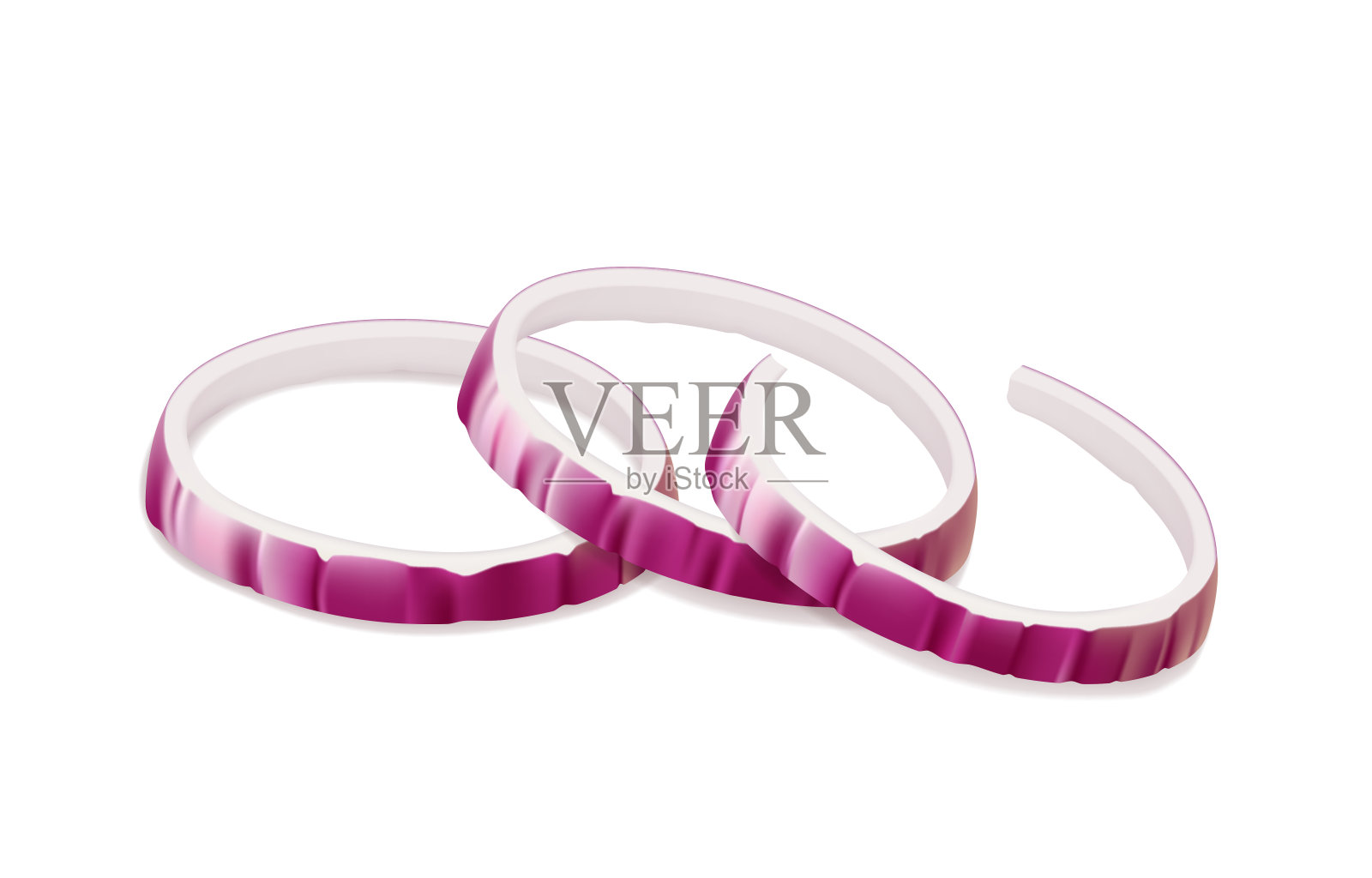 红色洋葱片插画图片素材