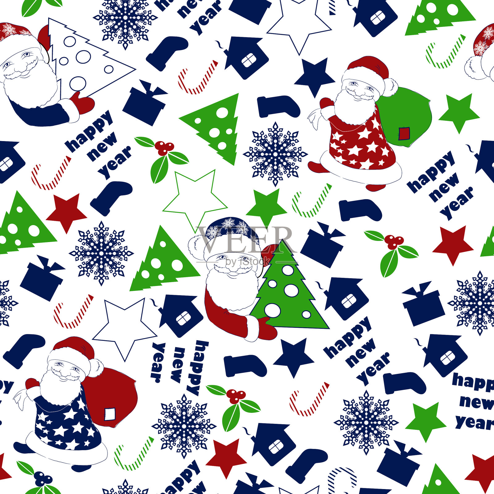 Christnas背景。无缝壁纸。设计模板素材