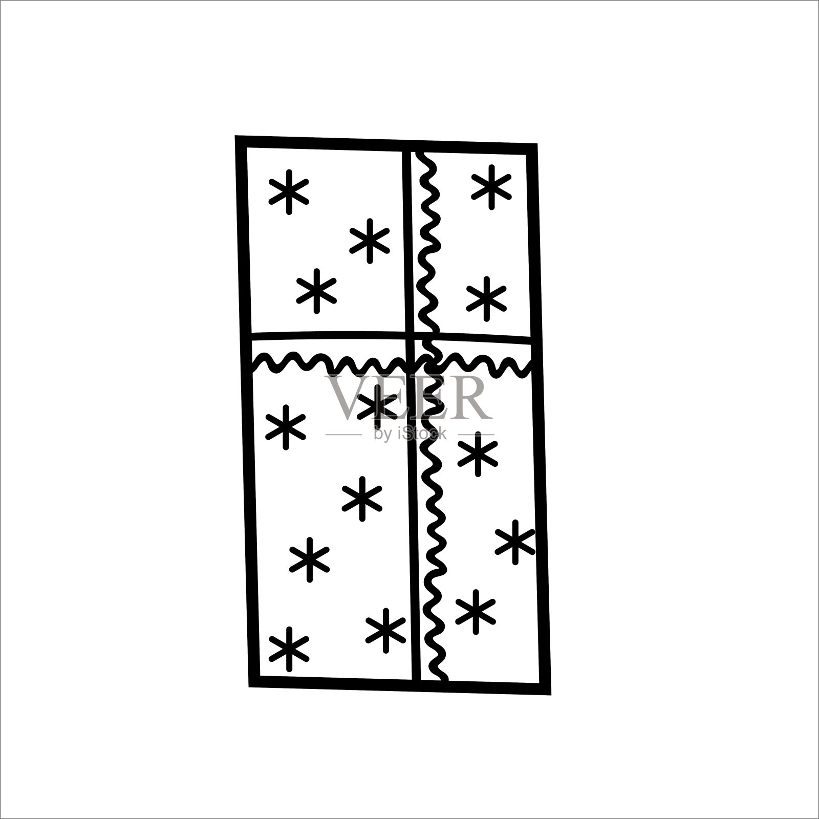 礼品包装。矢量插图涂鸦风格。在白色背景上孤立的物体。插画图片素材