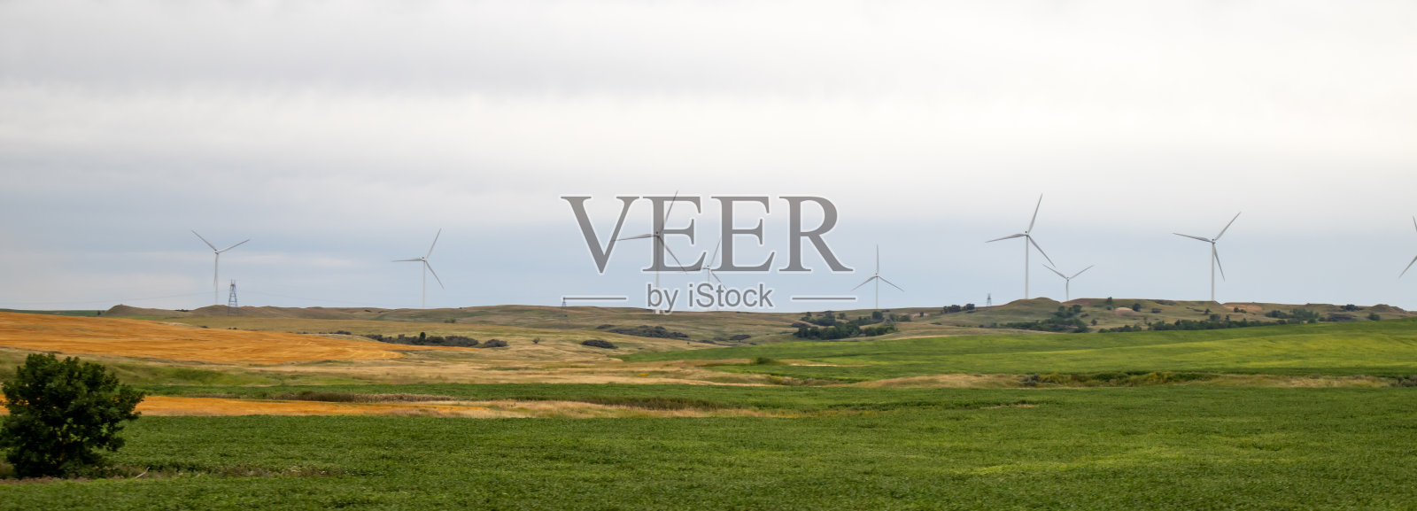 蒙大拿州的风力涡轮机照片摄影图片