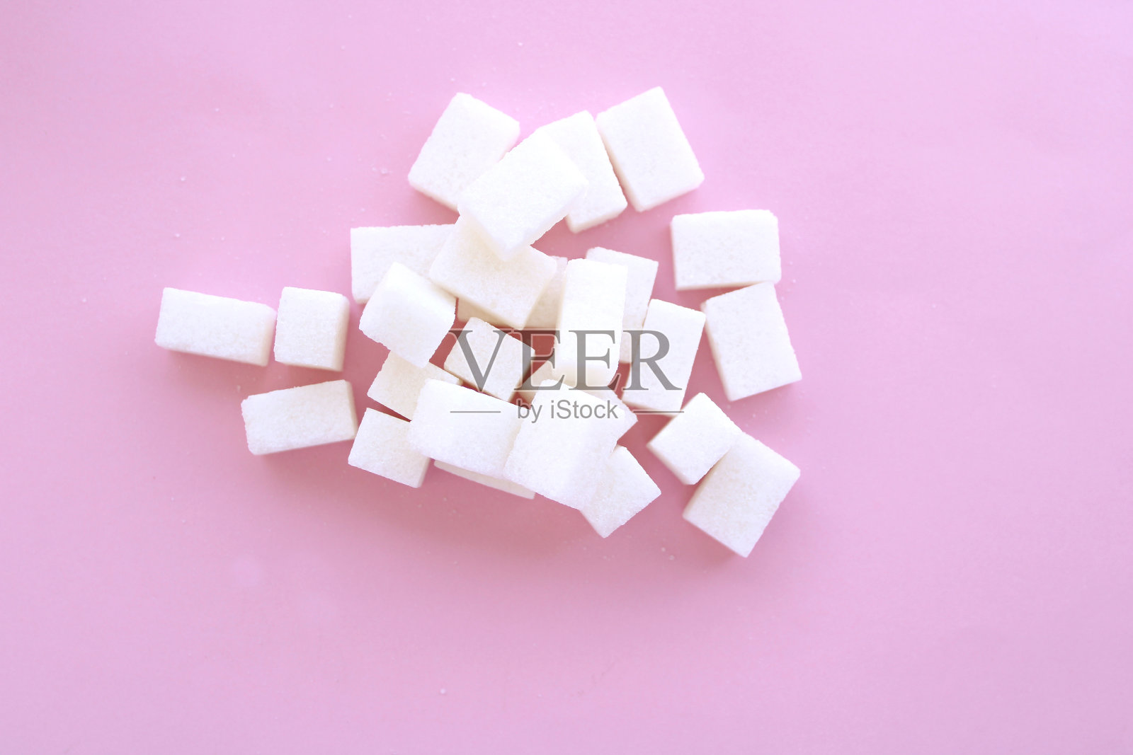 方糖，俯视图照片摄影图片