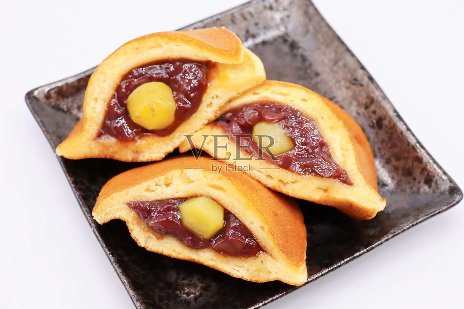 红烧，栗子和豆沙照片摄影图片