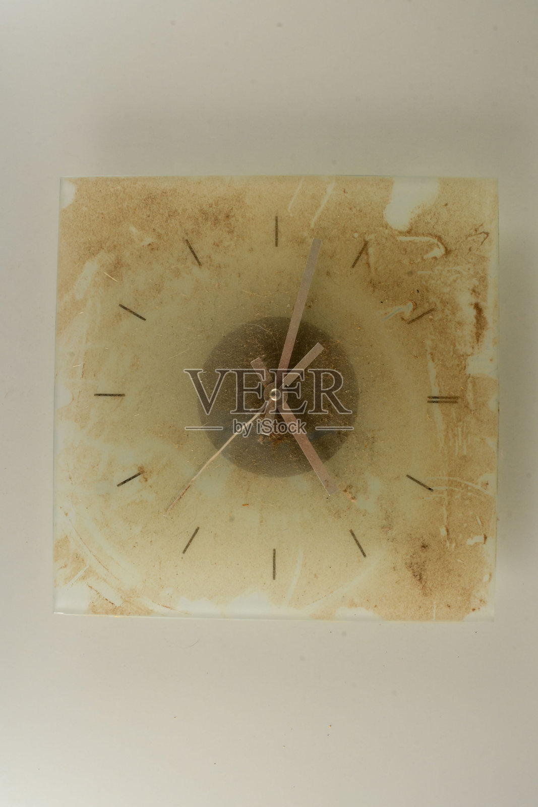 古董模拟脏钟的特写照片摄影图片